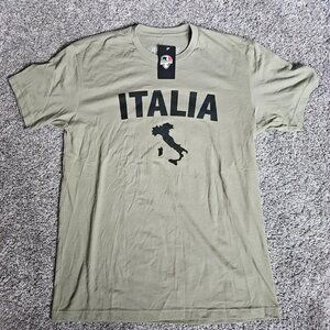 NWT Hardcore Italians Olive Green Size Medium Short Sleeve Double Sided Shirt